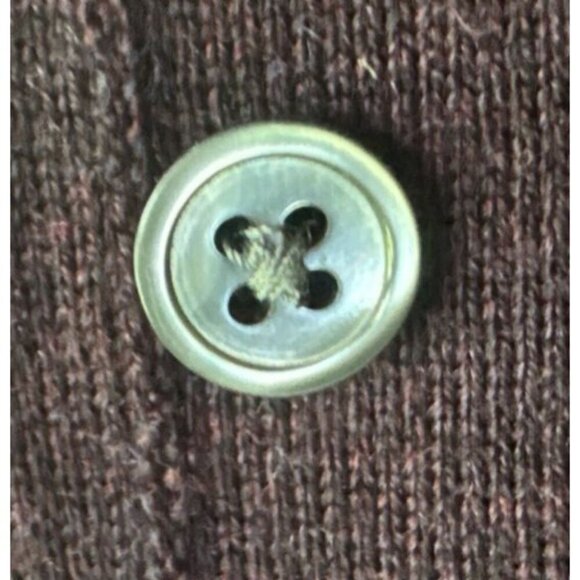 Banana Republic Cardigan 100% Merino Wool V-Neck burgundy Button Womens Sz Small - Picture 9 of 15